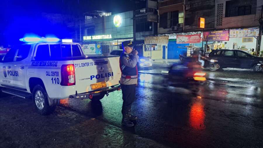 Jaga Stabilitas Kamtibmas Diwilayahnya, Polsek Sunggal Gencar Lakukan Patroli Blue Light