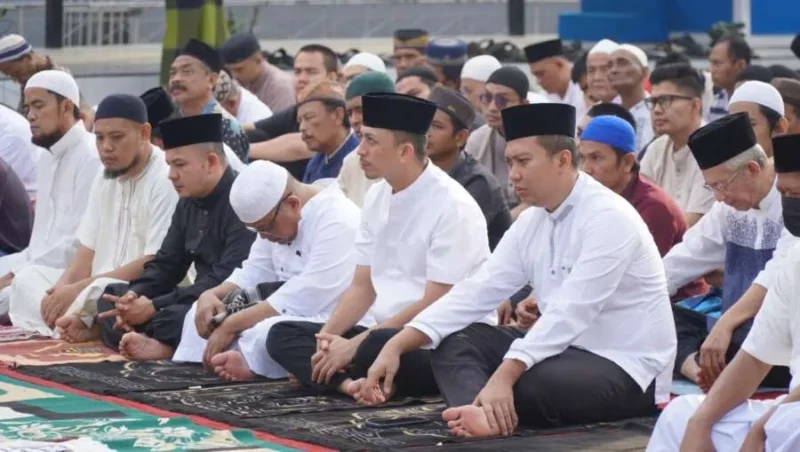 Wujud Kebersamaan dan Kepedulian, Rutan Kelas I Medan Gelar Sholat Iduladha dan Pemotongan Hewan Kurban